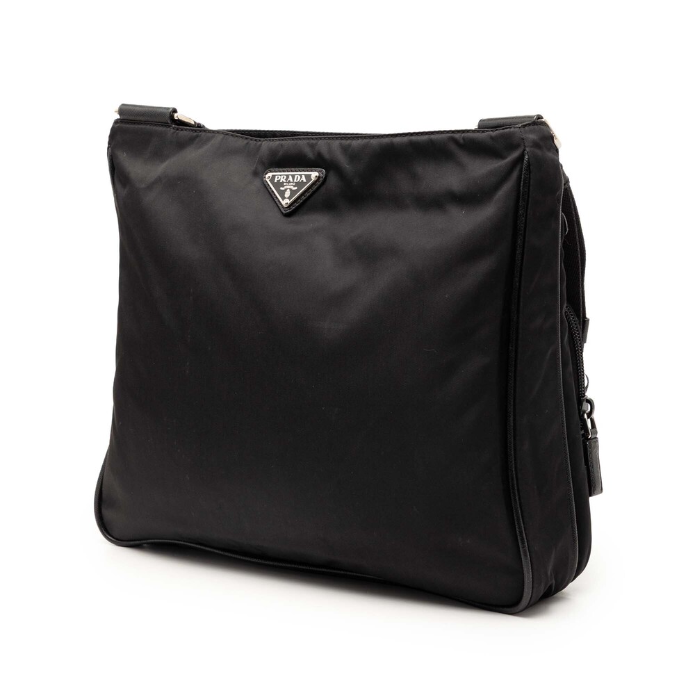 Pre-Loved Prada Saffiano Trimmed Tessuto Zip Top Crossbody - Picture 2 of 6